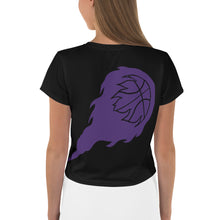 Load image into Gallery viewer, Purple Logo Crop Tee
