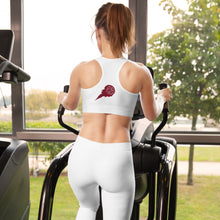Load image into Gallery viewer, Maroon White Sports Bra