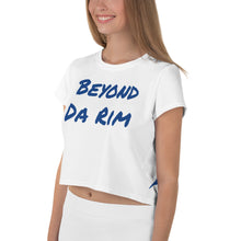 Load image into Gallery viewer, White/Royal Logo Crop Tee