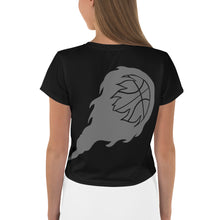 Load image into Gallery viewer, Grey Logo Crop Tee