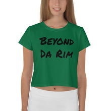 Load image into Gallery viewer, Green/Black Logo Crop Tee