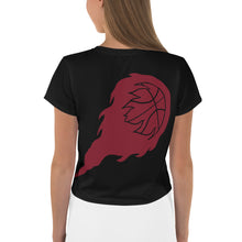 Load image into Gallery viewer, Maroon Logo Crop Tee