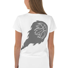 Load image into Gallery viewer, White/Grey Logo Crop Tee