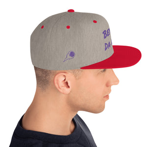 Purple Lettering Multi Snapback