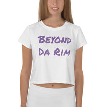 Load image into Gallery viewer, White/Lavender Logo Crop Tee