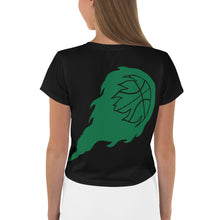 Load image into Gallery viewer, Green Logo Crop Tee