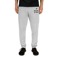 Load image into Gallery viewer, Grey/ Blk Logo Joggers