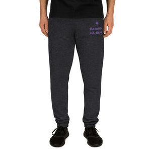 Purple Lettering Multi Joggers