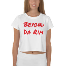 Load image into Gallery viewer, White/Red Logo Crop Tee