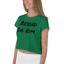 Load image into Gallery viewer, Green/Black Logo Crop Tee