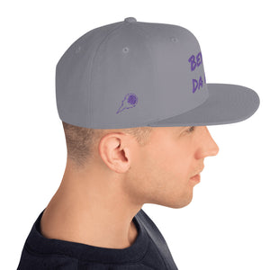 Purple Lettering Multi Snapback