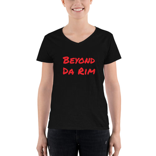 Women's Red V-Neck Shirt