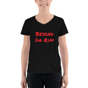 Women's Red V-Neck Shirt