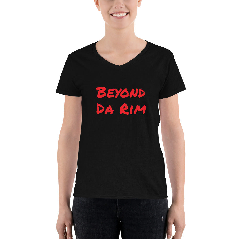 Women's Red V-Neck Shirt
