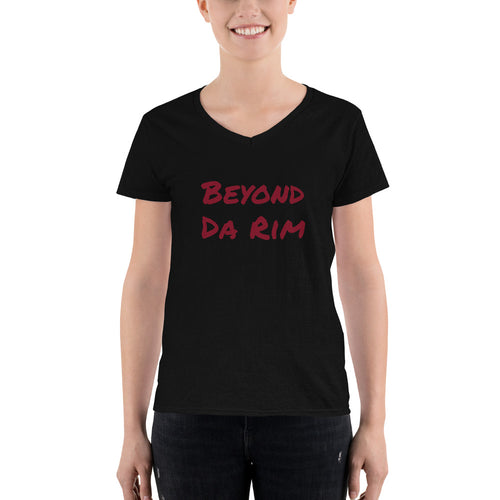 Women's Maroon V-Neck Shirt