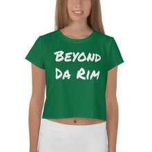 Load image into Gallery viewer, Green/White Logo Crop Tee