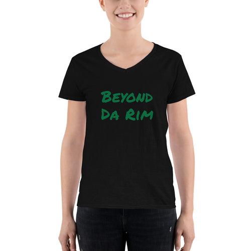 Women's Green V-Neck Shirt