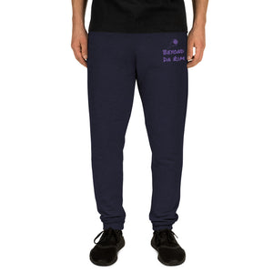 Purple Lettering Multi Joggers