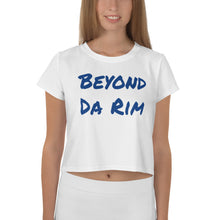 Load image into Gallery viewer, White/Royal Logo Crop Tee