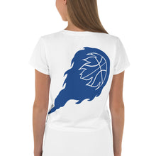 Load image into Gallery viewer, White/Royal Logo Crop Tee