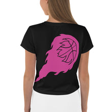 Load image into Gallery viewer, Pink Logo Crop Tee