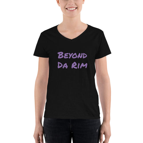 Women's Lavender V-Neck Shirt