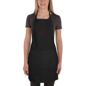 Embroidered Maroon Apron