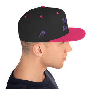 Purple Lettering Multi Snapback