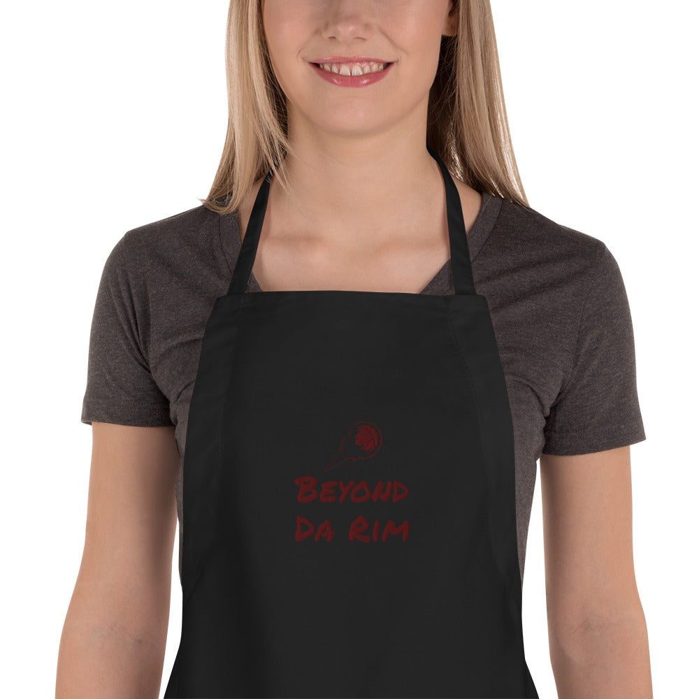 Embroidered Maroon Apron